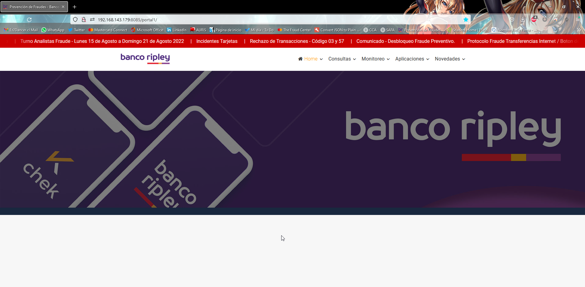 Intranet PrevenciÃ³n de Fraudes